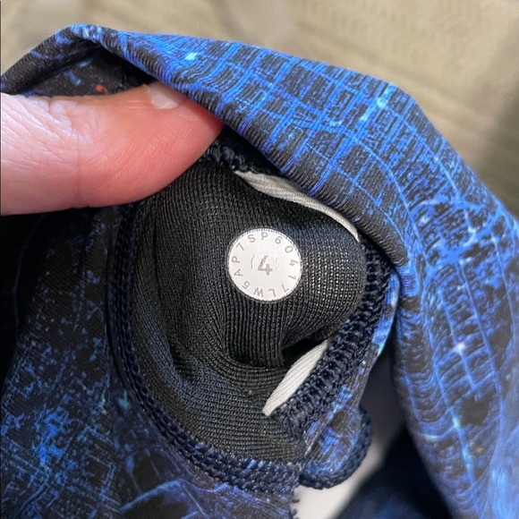 Lululemon Wunder Under High Waist Roll Down Nightsky Blue Black Size 4 - Picture 12 of 12